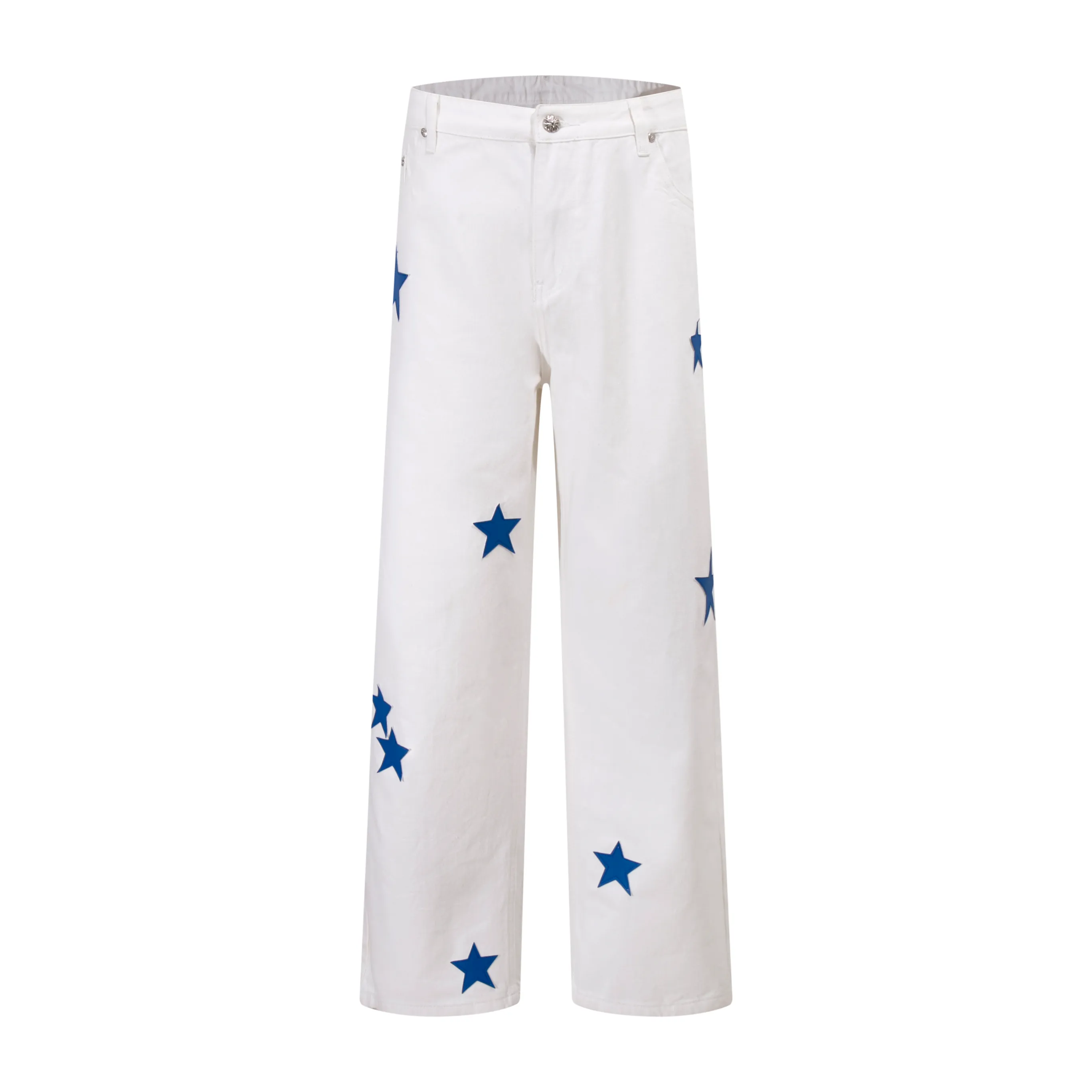 P210 Style No.: H899 [Men’s zipper style] Croxin & 𝐂𝐡𝐫𝐨𝐦𝐞 𝐇𝐞𝐚𝐫𝐭 ss25 new white Miami star 💫 blue leather jeans. Styles with different washed textures are very friendly to people with thin legs. The slightly flared version perfectly modifies the leg shape. The timeless and moderate length makes it easy to match and match. It is the basis for various styles and is a must-have in your wardrobe! The fabric is stiff but also makes the upper body soft without losing texture. The washing process is even more perfect. It is a must-have item for everyone! ! ! Washed wheat, hang tag, pants label, complete with three labels Color: white Size: 30-32-34-36
